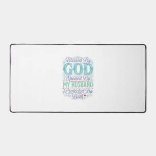 Gezegend Door God verwend Door Mijn Man Shirt Ontw Bureaumat