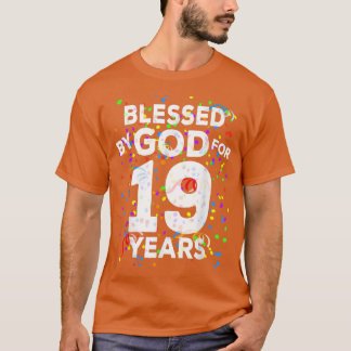 Gezegend door God voor 19 jaarGelukkig 19e verjaar T-shirt