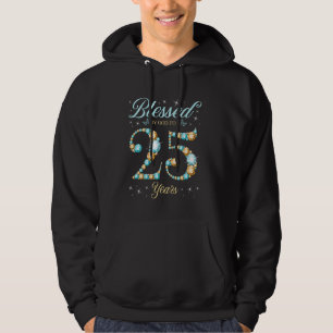 Gezegend door God voor 25 jaar oud 25e verjaardag Hoodie