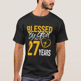 Gezegend door God voor 27 jaar 30e verjaardag Lord T-shirt