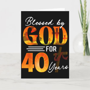 Gezegend door God voor 40 jaar oud cadeau 40ste ve Kaart