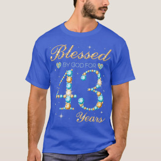 Gezegend door God voor 43 jaar oud 43e verjaardag T-shirt