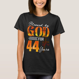 Gezegend door God voor 44 jaar oud cadeau 44ste ve T-shirt