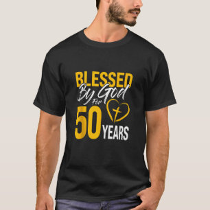 Gezegend door God voor 50 jaar 50ste verjaardag Lo T-shirt