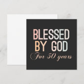Gezegend door God voor 50 jaar, 50ste verjaardag o Kaart (Voorkant / Achterkant)