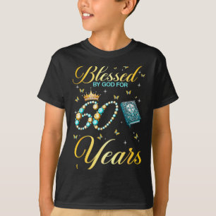 Gezegend door God voor 60 Jaar Oud Christelijk Ver T-shirt