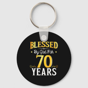 Gezegend door God voor 70 jaar 70ste verjaardag ma Sleutelhanger
