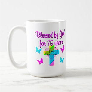 GEZEGEND DOOR GOD VOOR 75 JAAR GEPERSONALISEERD ON KOFFIEMOK