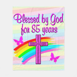 GEZEGEND DOOR GOD VOOR 85 JAAR FLEECE DEKEN
