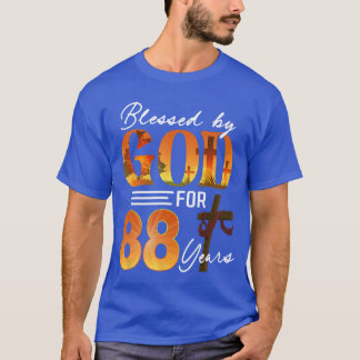 Gezegend door God voor 88 jaar oud cadeau 88ste ve T-shirt