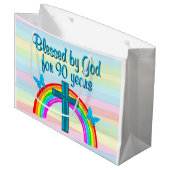 GEZEGEND DOOR GOD VOOR 90 JAAR GESCHENKZAK GROOT CADEAUZAKJE (Voorkant Gekanteld)