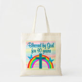 GEZEGEND DOOR GOD VOOR 90 JAAR KLEINE CANVAS TAS (Voorkant)