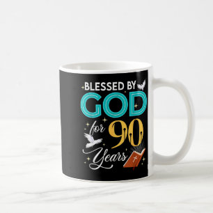 Gezegend door God voor 90 jaar oud 90 verjaardag 9 Koffiemok