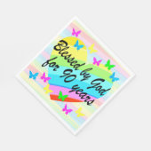 GEZEGEND DOOR GOD VOOR 90 JAAR PAPIEREN SERVETTEN (Hoek)