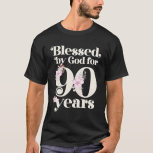 Gezegend door God voor 90 jaar T-shirt