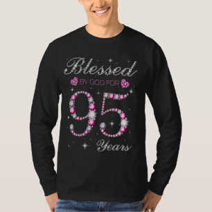Gezegend door God voor 95 jaar oud 95ste verjaarda T-shirt