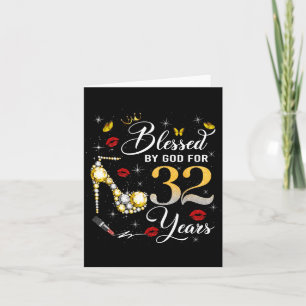 Gezegend door God voor vrouwen van 32 jaar 32e ver Kaart