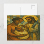Gezegend door Jezus Afro-Amerikaans Briefkaart (Voorkant / Achterkant)