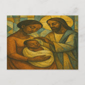 Gezegend door Jezus Afro-Amerikaans Briefkaart (Voorkant)