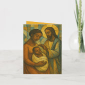 Gezegend door Jezus Afro-Amerikaans Wenskaart Bedankkaart (Achterkant)