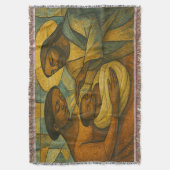 Gezegend door Jezus Afro-Amerikaanse gooi deken (Voorkant Verticaal)