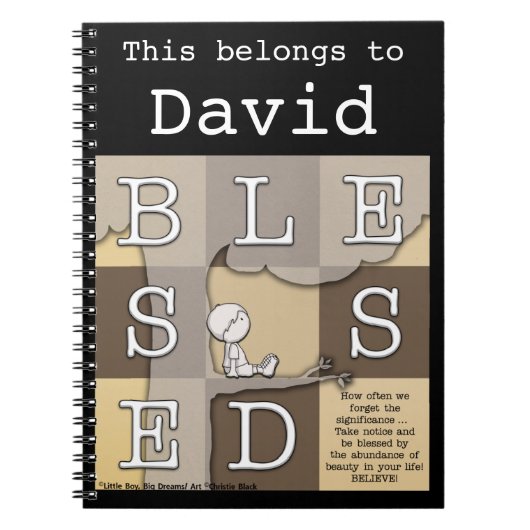 Gezegend door overvloed aan schoonheid notitieboek (Voorkant)