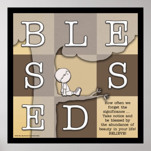 Gezegend door overvloed aan schoonheid poster (Voorkant)