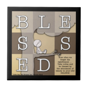 Gezegend door overvloed aan schoonheid tegeltje