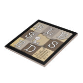 Gezegend door overvloed aan schoonheid tegeltje (Zijkant)