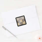 Gezegend door overvloed aan schoonheid vierkante sticker (Envelop)