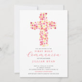 Gezegend eerste communie uitnodiging (Voorkant)