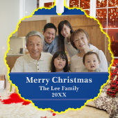 Gezegend Eerste Huis Kerstmis Geboorte Scène Ornament Kaart