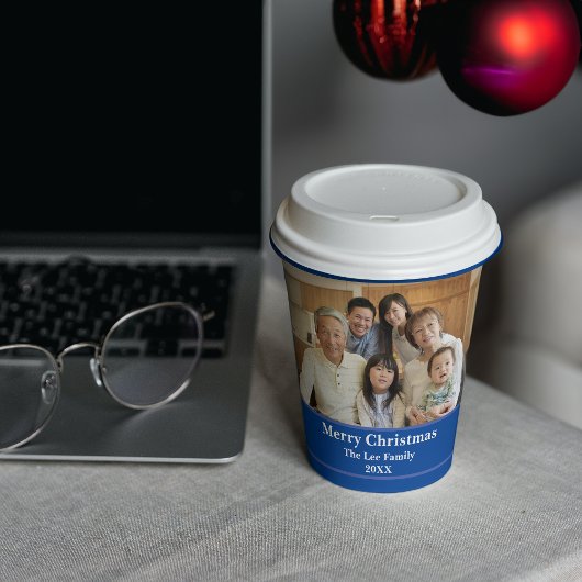 Gezegend Eerste Huis Kerstmis Geboorte Scène Papieren Bekers