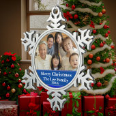 Gezegend Eerste Huis Kerstmis Geboorte Scène Tin Sneeuwvlok Ornament