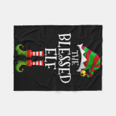 Gezegend Elf Leuk Bijpassend Pyjama Groep Kerstmis Fleece Deken (Voorkant (Horizontaal))