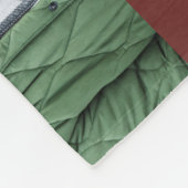 Gezegend en dankbaar 6 foto collage kastanjebruin fleece deken (Hoek)