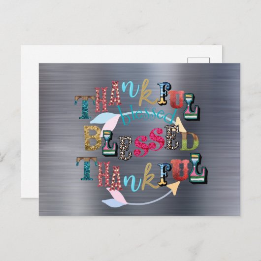 Gezegend en Dankbaar Briefkaart (Voorkant / Achterkant)