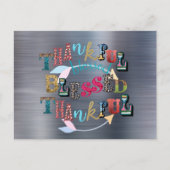 Gezegend en Dankbaar Briefkaart (Voorkant)