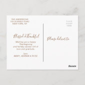 GEZEGEND EN DANKBAAR | Foto Thanksgiving Briefkaar Briefkaart (Achterkant)