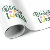 Gezegend en gelukkig inpakpapier (Rol Hoek)