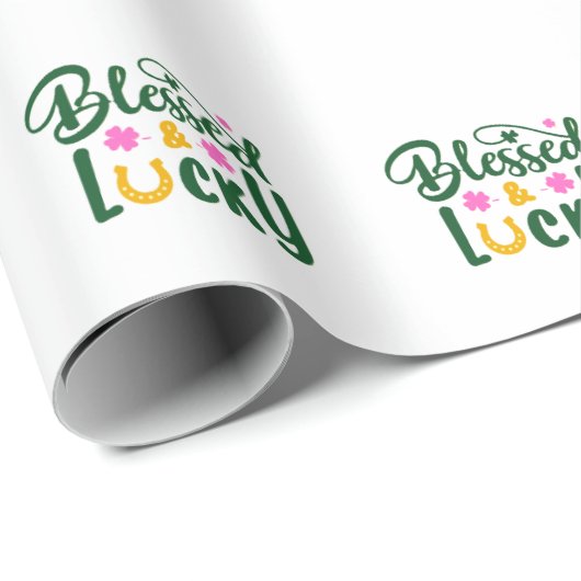 Gezegend en gelukkig inpakpapier (Rol Hoek)