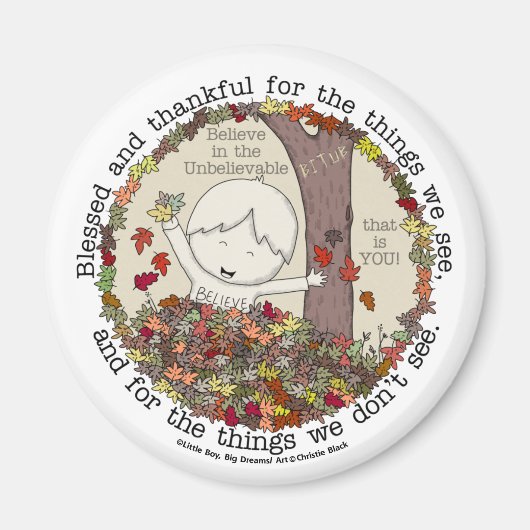 Gezegend en gelukkig magneet (Voorkant)