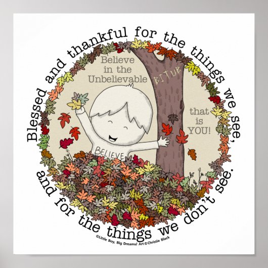 Gezegend en gelukkig poster (Voorkant)