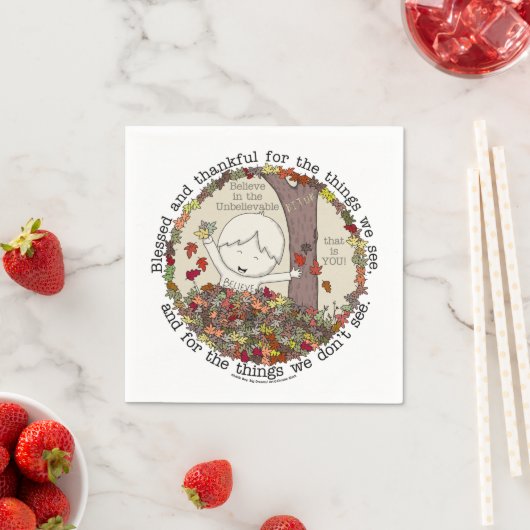 Gezegend en gelukkig servet (Insitu)