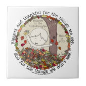 Gezegend en gelukkig tegeltje (Voorkant)