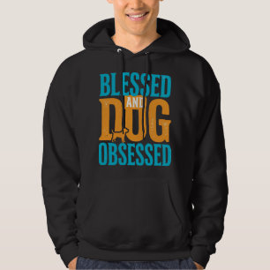 Gezegend en hondenverslaafd vintage ontwerp voor h hoodie