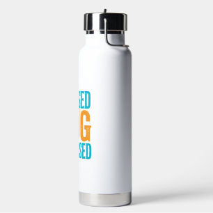 Gezegend en hondenverslaafd vintage ontwerp voor h waterfles