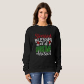Gezegend en kerstgeobsedeerd trui (Voorkant volledig)
