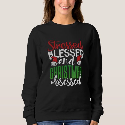Gezegend en kerstgeobsedeerd trui (Voorkant)