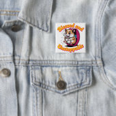 Gezegend en onstuitbaar vierkante button 5,1 cm (In situ)